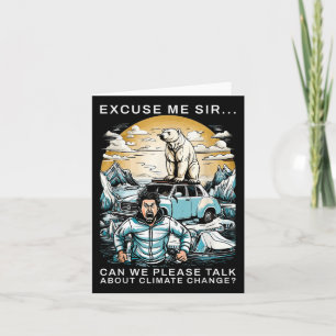 Carte Funky Changement Climatique Ours Polaire De l'envi