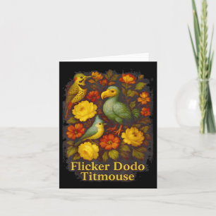 Carte Funky Flicker Dodo Titsouris Vintage Floral Shirt