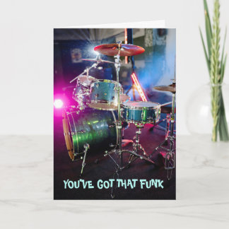 Carte Funky Groove Drummer Se Bien Bientôt