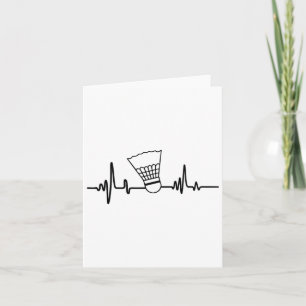 Carte Funky Heartbeat Volant de badminton Sports