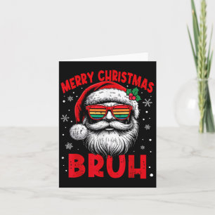 Carte Funky Santa Claus Joyeux Noël Bruh Retro Men W