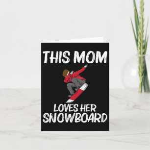 Carte Funky Snowboard Maman Mère Skier Snowboard Neige
