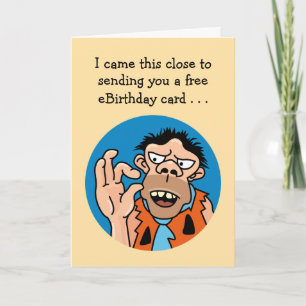 Carte Funky Stone Age Birthday Card