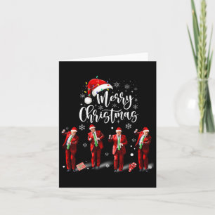 Carte Funky Trump Dance Santa Claus Joyeux Noël