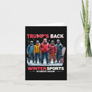 Carte Funky Trump Winter Sports Snowboard Team Vintag
