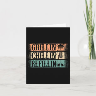 Carte Funky Vintage Grill Papa - Grillades Recharge de r