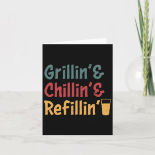 Carte Funky Vintage Grill Papa - Grillades Recharge de r