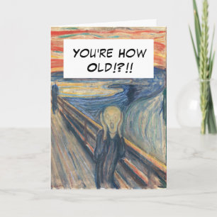 Carte Funky Vintage Le cri Age Birthday Card