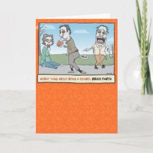 Carte Funky Zombie Cerveau Pâtes Halloween