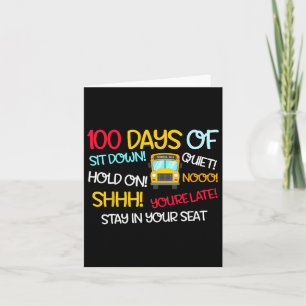 Carte Funny 100 Jours Conducteur De Bus Scolaire 100E Jo