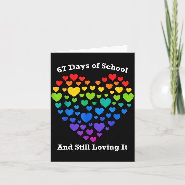Carte Funny 100th Day Of School Shirt Teacher Heart Vale (Devant)
