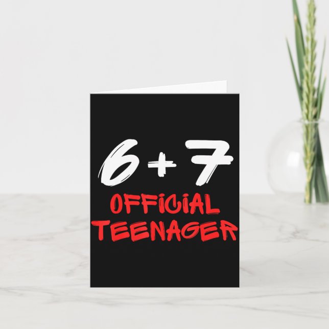 Carte Funny 13th Birthday Teenager 6+7 Year Old Boys Kid (Devant)