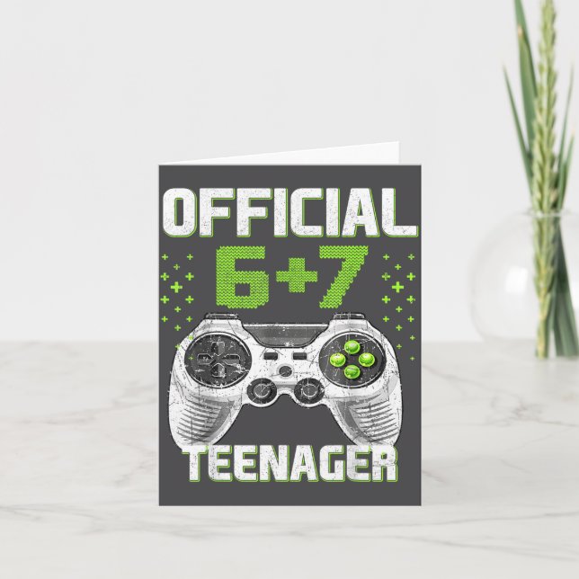 Carte Funny 13th Birthday Teenager 6+7 Year Old Boys Kid (Devant)