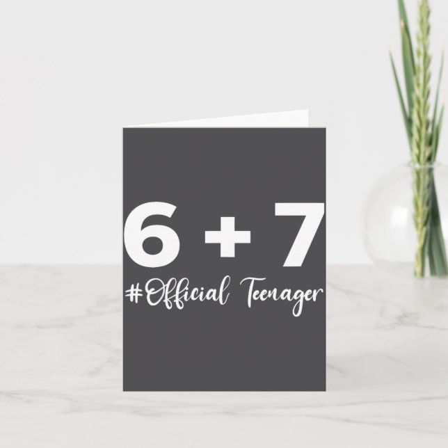 Carte Funny 13th Birthday Teenager 6+7 Year Old Boys Kid (Devant)