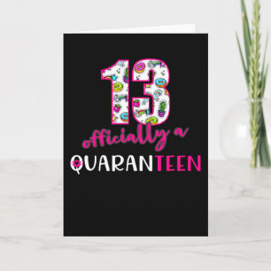 Carte Funny 13th Quarantine Birthday