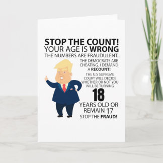 Carte Funny 18th Year Birthday Present Happy Birth year