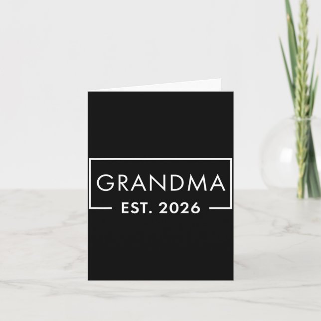 Carte Funny 1st Time Grandma Est 2026 New Grandma  (Devant)
