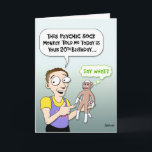 Carte Funny 20th Birthday Card<br><div class="desc">Funny 20th Birthday Greeting Card pour quelqu'un qui a 20 ans</div>