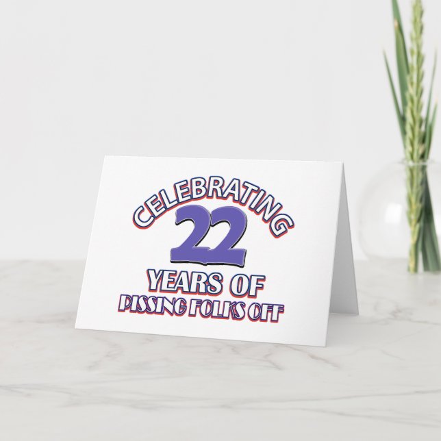Carte FUNNY 22 ans de design (Devant)