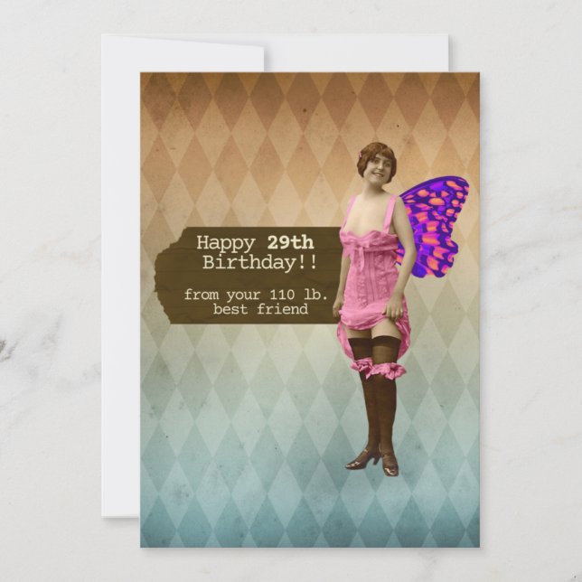 Carte Funny 29 Encore meilleur ami Anniversaire (Devant)