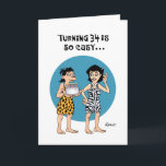 Carte Funny 34th Birthday Card<br><div class="desc">Funny 34th Birthday Greeting Card pour une femme spéciale de 34 ans</div>