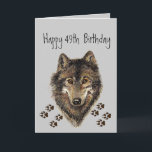 Carte Funny, 39e Forty Nine Birthday Wolf, Wolves<br><div class="desc">Funny,  39e Forty Nine Birthday Wolf,  Wolves,  Animal</div>