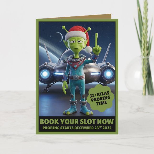 Carte Funny 3I/ATLAS probing time card (Devant)