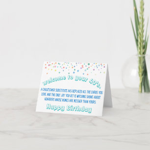 Carte Funny 40 Birthday Card - 40th Birthday