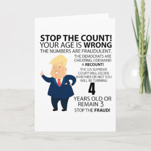 Carte Funny 4e année Anniversaire Présente Bonne année d
