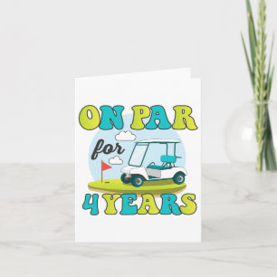 Carte Funny 4e Anniversaire Chemise de Golf 4 Ans Golfeu