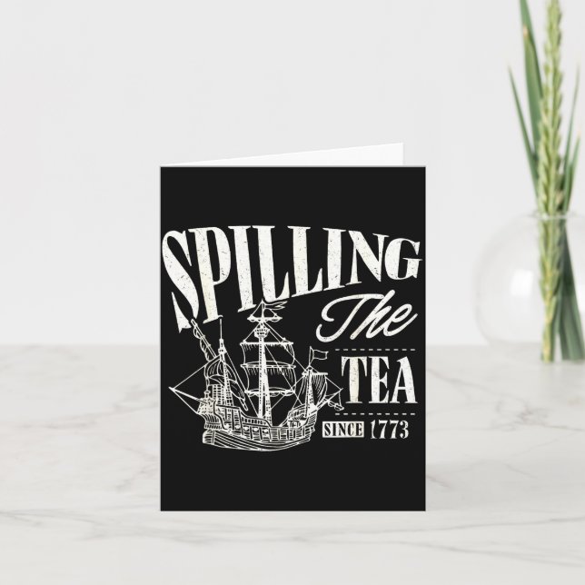 Carte Funny 4th Of July Slling The Tea Since 1773  (Devant)