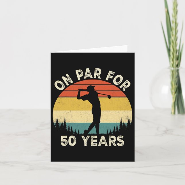 Carte Funny 50e Anniversaire Golf Golfeur 50 ans Golf B (Devant)
