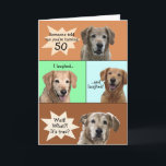 Carte Funny 50th Birthday Card<br><div class="desc">Drôle 50ème anniversaire carte pour n'importe qui. Cette carte est personnalisable avec n'importe quel âge ou message personnalisé.</div>