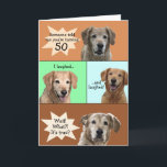 Carte Funny 50th Birthday Card<br><div class="desc">Drôle 50ème anniversaire carte pour n'importe qui. Cette carte est personnalisable avec n'importe quel âge ou message personnalisé.</div>