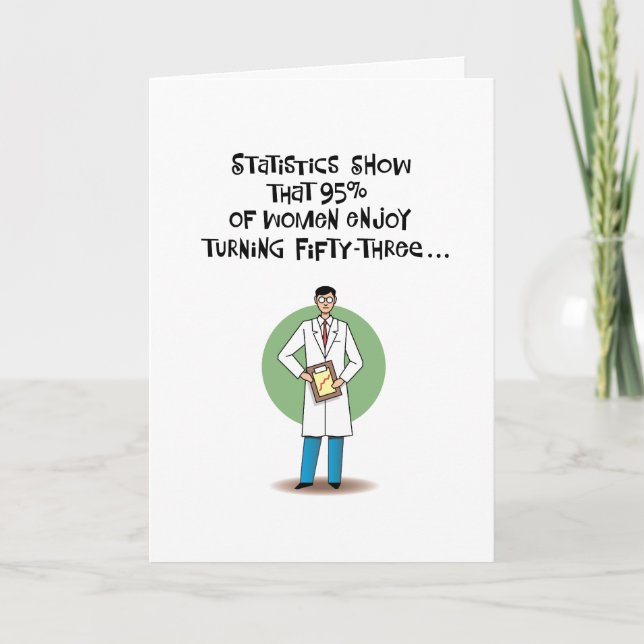 Carte Funny 53ème anniversaire (Devant)