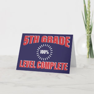 Carte Funny 5e année niveau terminer l'enseignement