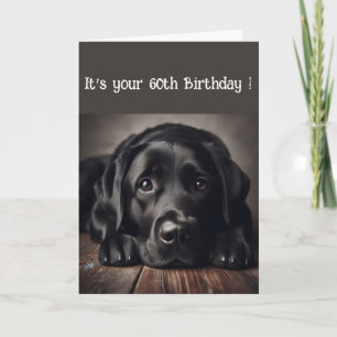 Carte Funny 60e anniversaire, Labrador Retriever