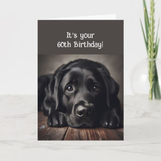 Carte Funny 60e anniversaire, Labrador Retriever
