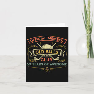 Carte Funny 60e Anniversaire Vieux Club 60 ans Vieux Gol