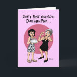 Carte Funny 60th Birthday Fretting Card<br><div class="desc">Funny 60th Birthday Greeting Card for a wonan who is turning 60 years old</div>