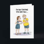Carte Funny 61st Birthday Card for Homme<br><div class="desc">Funny 61st Birthday Greeting Card pour un homme qui a 61 ans. 
EXTÉRIEUR: Je ne dis pas que vous êtes vieux. . . 
INTÉRIEUR: Mais vos bougies coûtent plus cher que votre gâteau d'anniversaire ! — Joyeux 61e anniversaire</div>