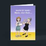 Carte Funny 65th Birthday Card<br><div class="desc">Drôle 65e anniversaire Carte de voeux pour une femme qui a 65 ans</div>