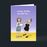 Carte Funny 65th Birthday Card<br><div class="desc">Funny 65th Birthday Greeting Card pour une femme qui a 65 ans. EXTÉRIEUR : Je ne dis pas que vous êtes vieux. . . INSIDE : Mais vos bougies coûtent plus cher que votre gâteau d'anniversaire ! — Joyeux 65ème anniversaire</div>