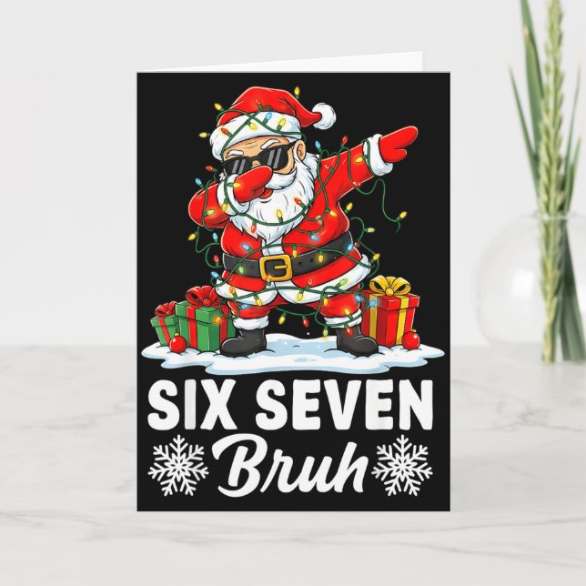 Carte Funny 67 Bruh Christmas 6 7 Six Seven Bruh Meme Xm (Devant)