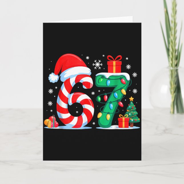 Carte Funny 67 Christmas 6 7 Six Seven Meme 6 7 Matching (Devant)