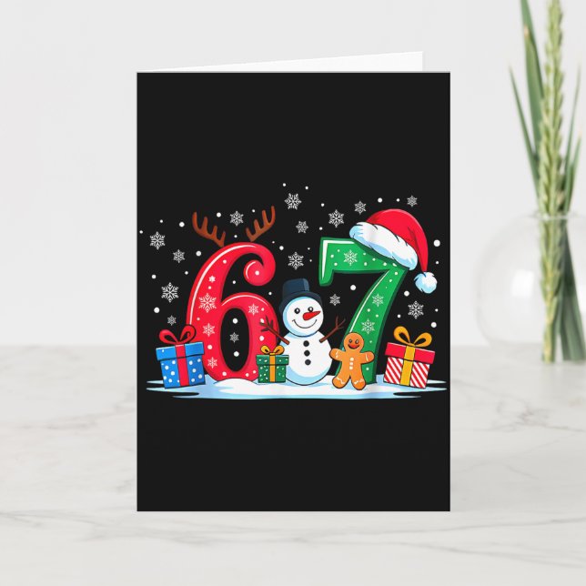 Carte Funny 67 Christmas 6 7 Six Seven Meme 6 7 Matching (Devant)