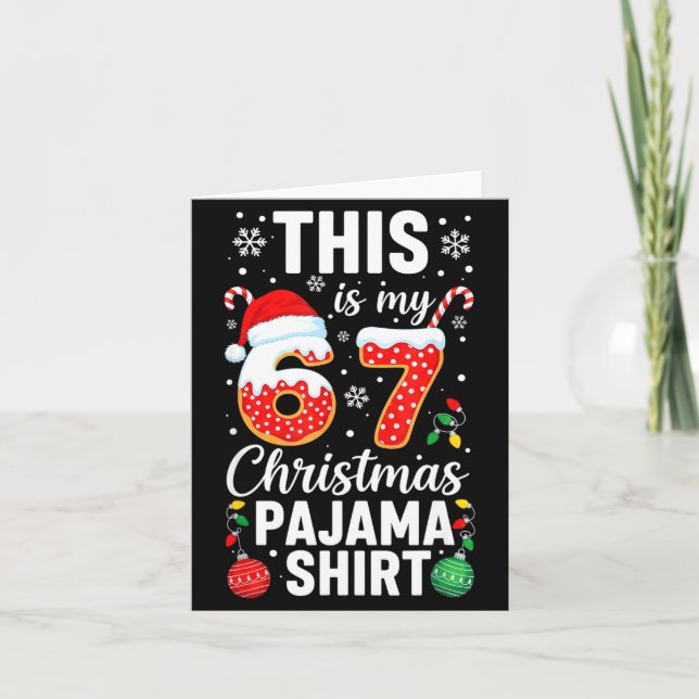 Carte Funny 67 Christmas Pajamas Shirt Six Seven Meme Br (Devant)
