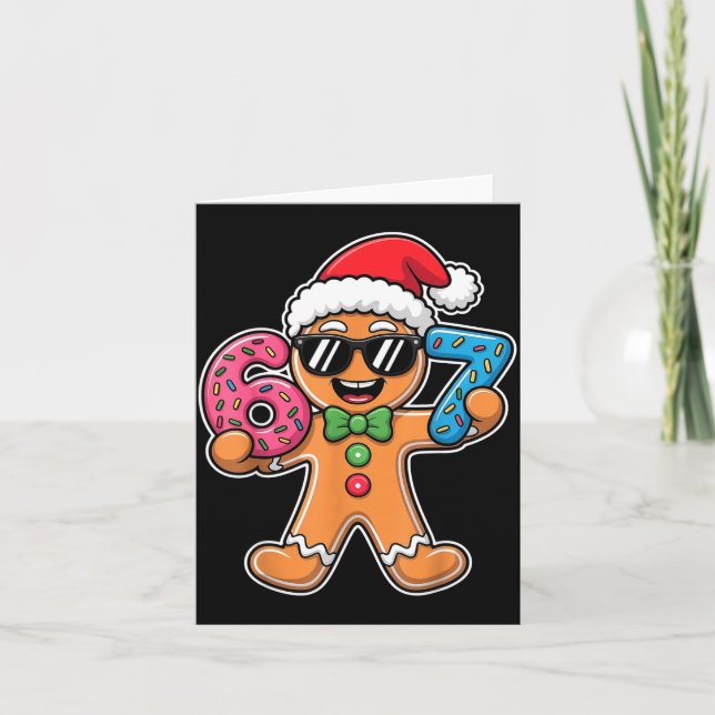 Carte Funny 67 Christmas Six Seven Meme Xmas Gingerbread (Devant)