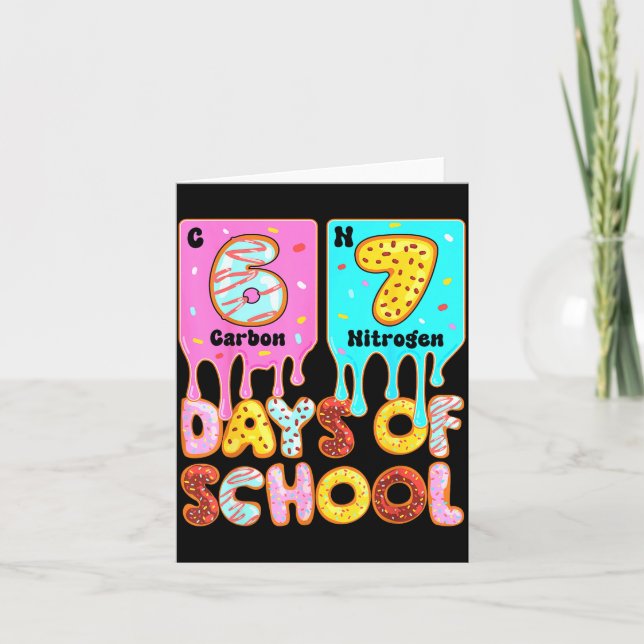 Carte Funny 67 Days Of School Meme Periodic Table Drip G (Devant)