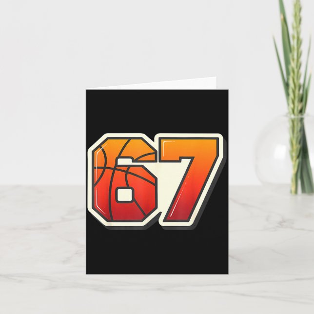 Carte Funny 67 Meme Basketball Ice Cream Drip Six Seven  (Devant)
